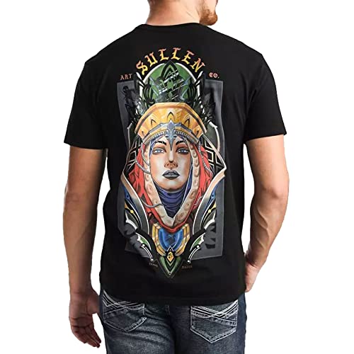 Sullen Men's Nightfall Standard Black Short Sleeve T Shirt 3XL von Sullen