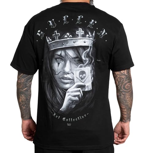 Sullen Men's Queen of Diamonds Standard Black Short Sleeve T Shirt L von Sullen