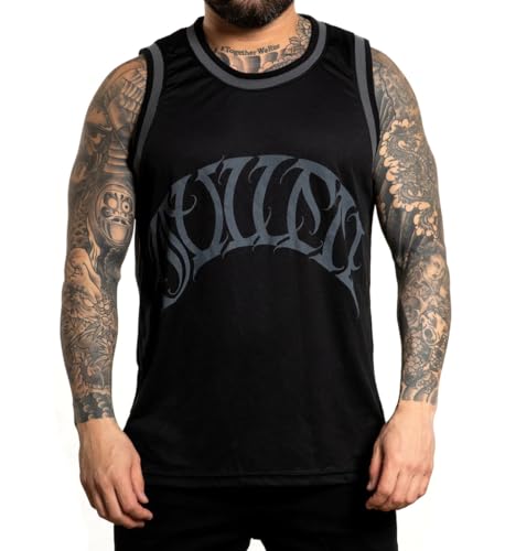 Sullen Men's Rocker Jersey Black Sleeveless Tank Top Shirt 2XL von Sullen