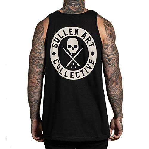 Sullen Men's Summer Tank Top Sleeveless Shirt Black 2XL von Sullen