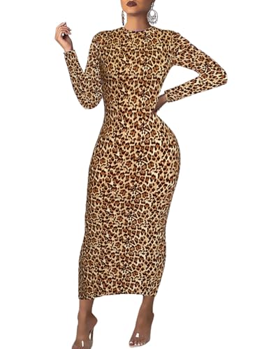 Langärmeliges figurbetontes Damenkleid – Maxi-Kleid für Freizeit, Herbst, Club, Party, lang, eng, Bleistiftkleider, Mittel Langärmeliges figurbetontes Damenkleid – Maxi-Kleid für Freizeit, Herbst, Club, Party, lang, eng, Bleistiftkleider, Mittel von Sumche