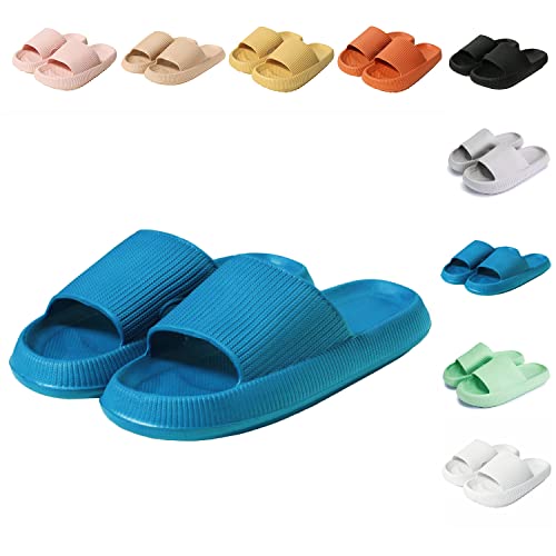 Sumvov Cozyslides Original Damen Schlappen 100% EVA Super Weich Rutschfest Badeschuhe Cozislides Original Hausschuhe Damen Herren,Blau,42/43 EU von Sumvov