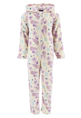 Sun City Frozen - Die Eiskönigin Mädchen Schlafanzug Kinder Pyjama Overall Jumpsuit ELSA, Farbe:Beige, Größe Kids:104 von Sun City