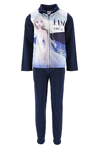 Sun City Mädchen Sportanzug Mit Paw Patrol/Frozen Trainingsanzug Sweat-Jacke mit Jogging-Hose Freizeitanzug Reißverschluss Kapuzenpullover Frozen Blau 5 jahre von Sun City