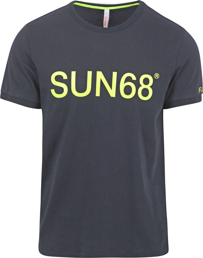 Sun68 T-Shirt Druck Logo Navy - Größe XL von Sun68