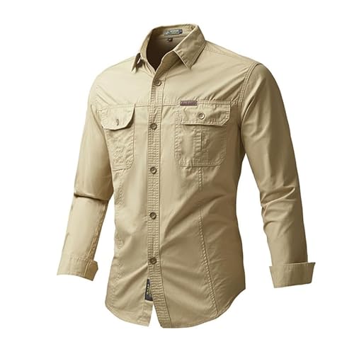 Suncolour Herren -Langarm -Arbeitshemd, Herren Baumwoll -Outdoor -Safari -Hemden, das Ladhirt mit Taschen fischt Suncolour Herren -Langarm -Arbeitshemd, Herren Baumwoll -Outdoor -Safari -Hemden, das Ladhirt mit Taschen fischt von Suncolour