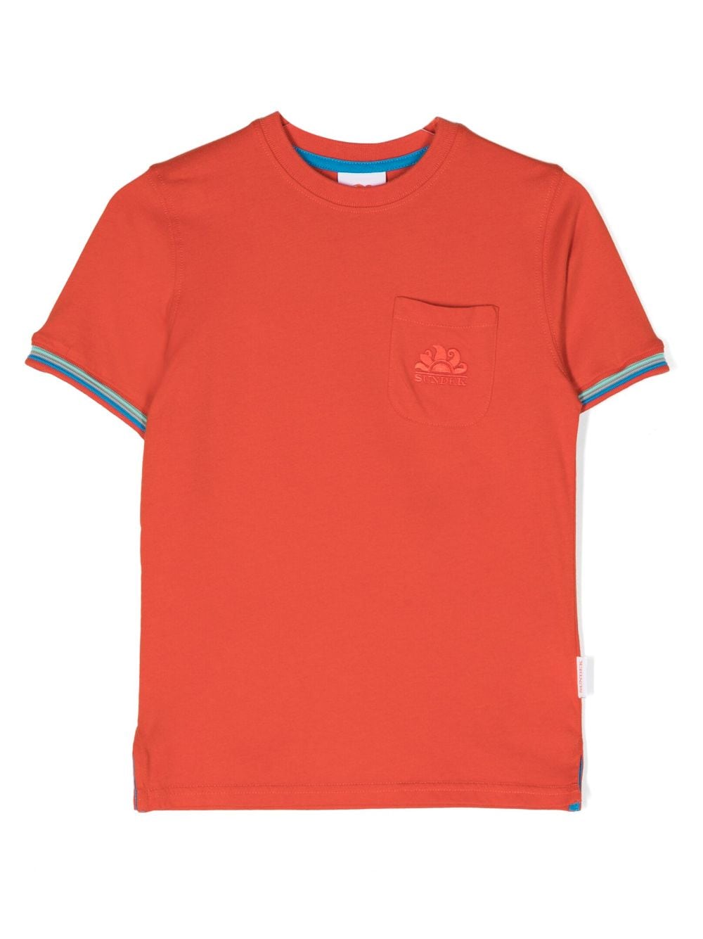 Sundek T-Shirt mit Logo-Stickerei - Orange von Sundek