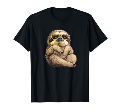 Entschleunigung mit Faultier in der Sonnenbrille, attraktiv für Jungen und Mädchen T-Shirt Entschleunigung mit Faultier in der Sonnenbrille, attraktiv für Jungen und Mädchen T-Shirt von Sunglasses Sloth