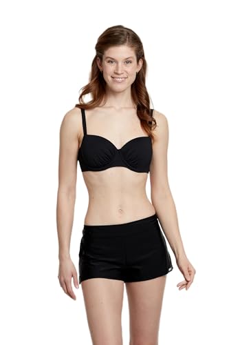 Sunmarin Bikini Hose mit Innenslip Damen locker schwarz breite Seitenhöhe modisch von Sunmarin