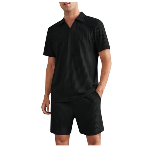 2 Teiler Herren Sommer Einfarbig Musselin Sportanzug Leinenanzug Herren Zweiteiliges Kurzarm Button-Up Revers Hemd und Shorts Set Jogginganzug Trainingsanzug Hawaii Anzug Sommer Outfit 2 Teiler Herren Sommer Einfarbig Musselin Sportanzug Leinenanzug Herren Zweiteiliges Kurzarm Button-Up Revers Hemd und Shorts Set Jogginganzug Trainingsanzug Hawaii Anzug Sommer Outfit von Sunnyuk