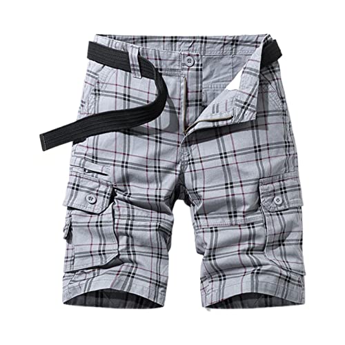 Cargo Shorts Herren Sommer Cargo Freizeithose Bermuda Sports Herren-Shorts Baggy Straight Cargoshorts Casual mit Gummizug und Taschen Kurze Cargohose Herren Männer Karierte Sporthose Leicht Outdoor Cargo Shorts Herren Sommer Cargo Freizeithose Bermuda Sports Herren-Shorts Baggy Straight Cargoshorts Casual mit Gummizug und Taschen Kurze Cargohose Herren Männer Karierte Sporthose Leicht Outdoor von Sunnyuk