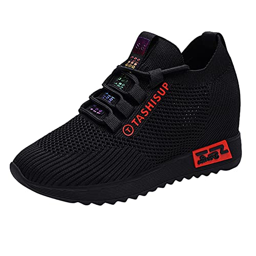 Sneaker Damen Sommer Leicht Mesh Schuhe Keil Sneakers für Herren innen für Frauen Sports beiläufige Erhöhung der Damen-Sneakers Wasserabweisende Schuhe Damen von Sunnyuk