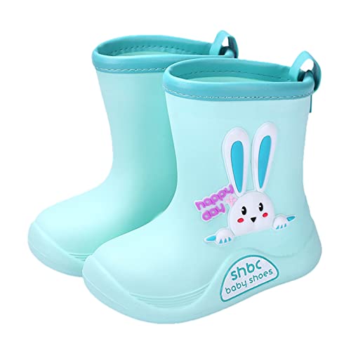 Sunnyuk Regenstiefel für Kinder, Unisex Kinder -Regenstiefel Naturgummi Gummistiefeletten Jungen Mädchen Regenschuhe Wasserdicht Kurze Rain Boot Thermo Schneestiefel mit Punkt-Muster von Sunnyuk