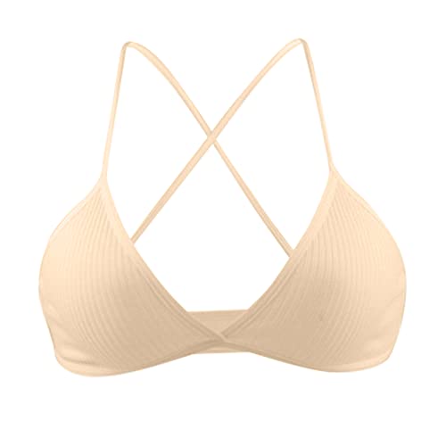 Sunnyuk Sport BH Starker Halt mit Bügel Racerback Gym Bra Komfort Ohne Bügel Trainings-BH Nahtlos BHS Eisseiden Gerippt Underwire Unterwäsche Ultradünner Gepolstert Bustier Sport-BHS für Frauen von Sunnyuk