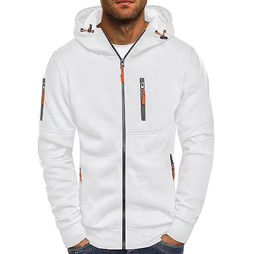 Sunnyuk Sweatjacke Herren mit Kapuze Hoodie Sportjacke Kapuzenjacke mit Reißverschluss Oversized Hoody Sweatshirt Zip Up Pullover Kapuzenpullover Outdoorjacke Kaputzensweatjacke Männer von Sunnyuk