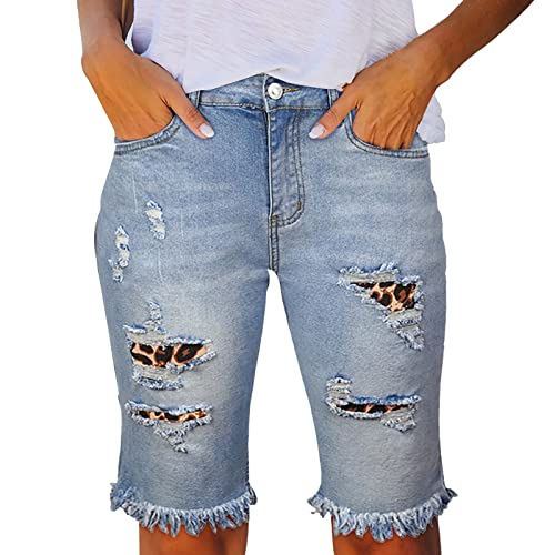 Weiße Jeans Shorts Damen Y2k Shorts Trainingshose Einfarbig Running Sommershorts Jogginghose Boho Lose Strandshorts Damen-Shorts Sport Lässige Pants Jeansshorts Für Frauen von Sunnyuk