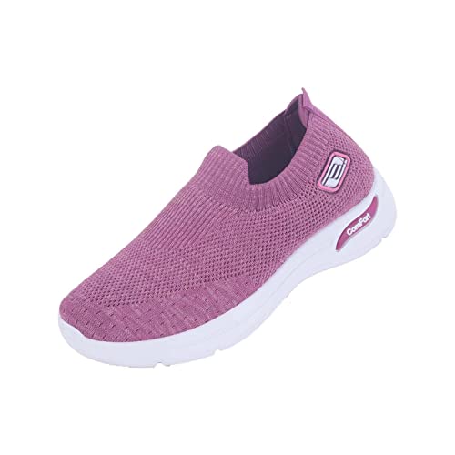 Weiße Sneaker Damen Schnürung Schuhe Mesh-Mode Outdoor-Sneakers atmungsaktiv rundum Männer Paare Woemen Sport Damen-Sneakers Sommer Damenschuhe Keilabsatz (Z1-Purple, 38) von Sunnyuk