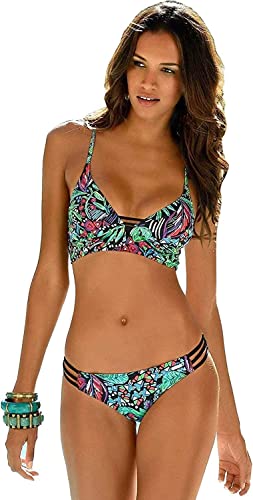 Sunseeker Damen Bustier Bikini (Cup C/D) (42, Black Print) von Sunseeker