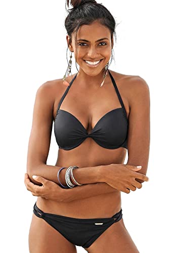 Sunseeker Damen Push Up Bikini (38 / A, Black) von Sunseeker