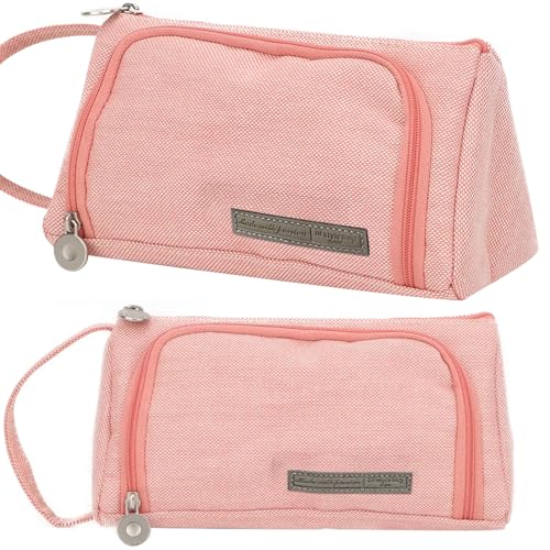 Sunshine smile Federmäppchen, Federtaschen Teenager Mädchen, Etui Stifte 3 Fach, Große Kapazität Briefpapier Pouch Stifte Etui Mäppchen mädchen Teenager (pink) von Sunshine smile