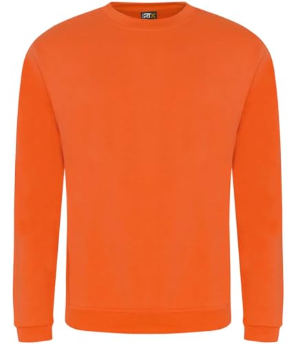 Super Lemon Herren-Sweatshirt, Unisex, langärmelig, einfarbig, lässig, Arbeit, Sport, Gartenarbeit, Bauarbeiten, Weihnachten, Bauarbeiter, Elektriker, Orange, M von Super Lemon