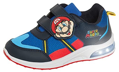 Nintendo Super Mario Jungen Brothers leuchtende Turnschuhe Kinder Blinklichter Sportschuhe, blau, 32 EU von Super Mario