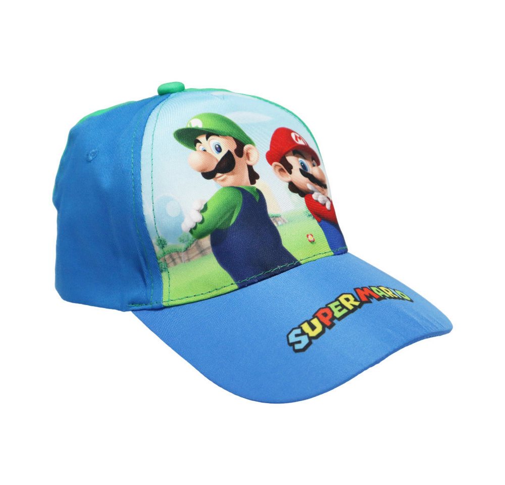 Super Mario Baseball Cap Super Mario Luigi Kinder Jungen Basecap Baseball Kappe Gr. 52 bis 54 von Super Mario