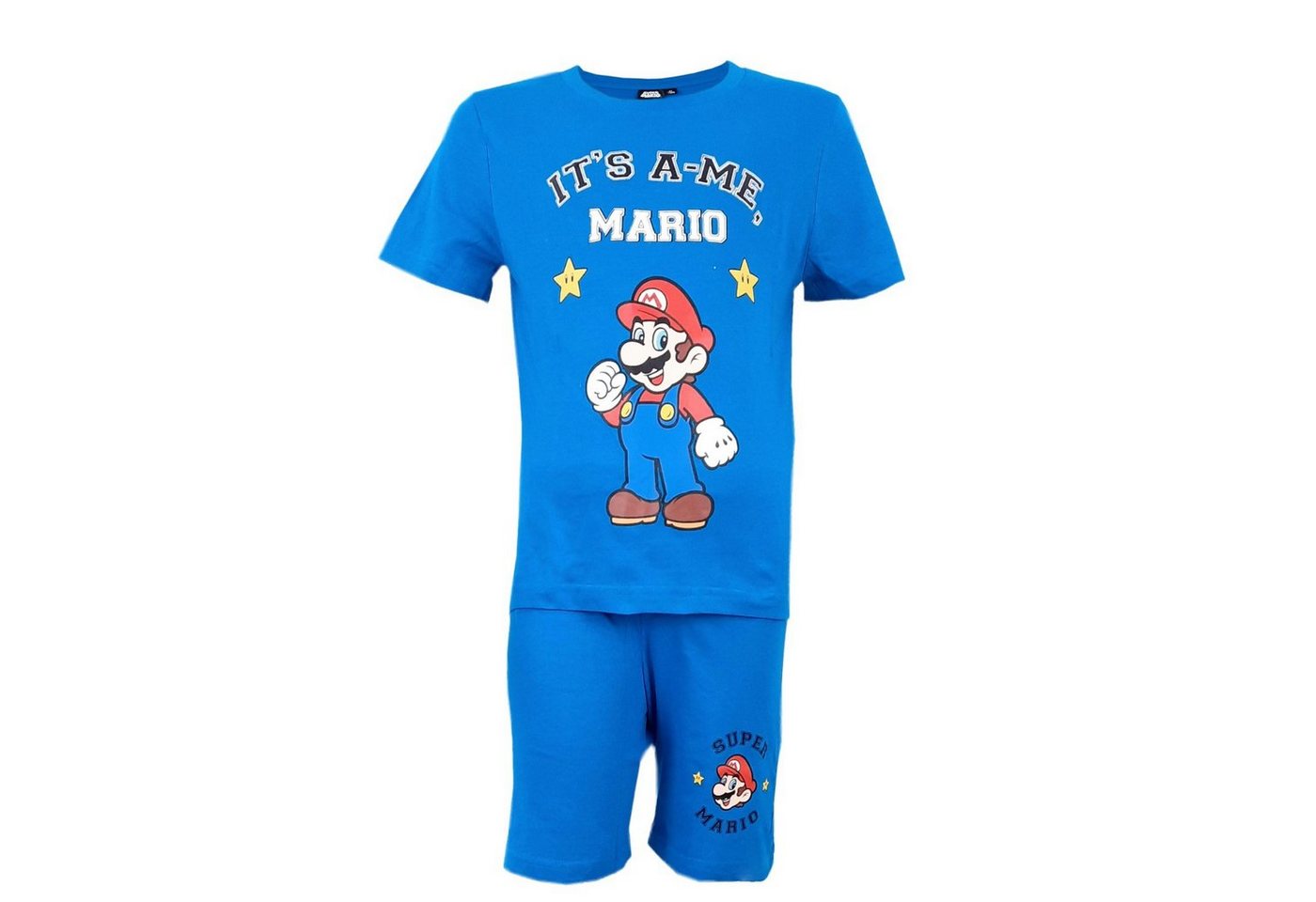 Super Mario Pyjama Super Mario 2-teiliger Kinder Jungen Pyjama Gr. 104, 116, 100% Baumwolle von Super Mario