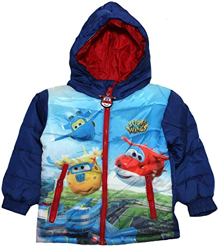 Jungen Super Wings Winter Kapuzenjacke Marine-3 Jahre / 94 cm von Super Wings