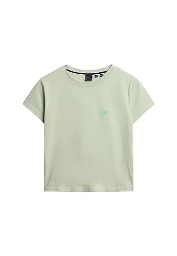 Superdry Damen Essential Logo Fitted T-Shirt, Seegrün, 36 von Superdry