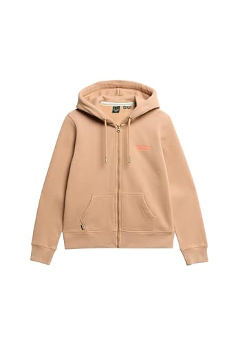 Superdry Damen Essential Logo Zip Hoodie Sweatshirt, Winter Taupe, 36 Superdry Damen Essential Logo Zip Hoodie Sweatshirt, Winter Taupe, 36 von Superdry