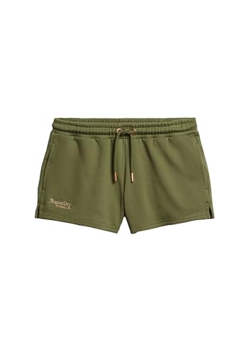 Superdry Damen Essential Shorts mit Logo Olivgrün Kaki 36 Superdry Damen Essential Shorts mit Logo Olivgrün Kaki 36 von Superdry