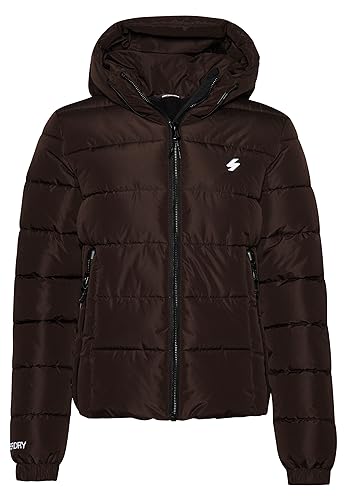 Superdry Damen Hooded Spirit Sports Puffer Baby Jacke, Dunkle Eiche Braun, 40 Superdry Damen Hooded Spirit Sports Puffer Baby Jacke, Dunkle Eiche Braun, 40 von Superdry