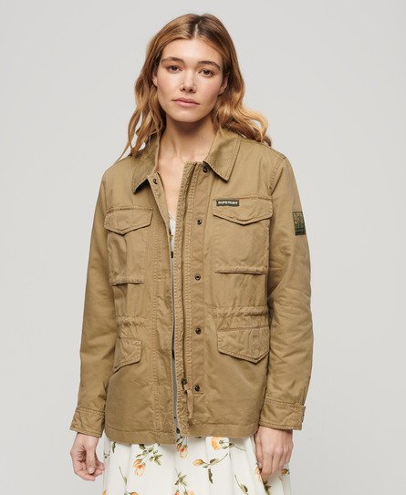 Superdry Damen Military M65 Jacke Braun - Größe: 36 von Superdry