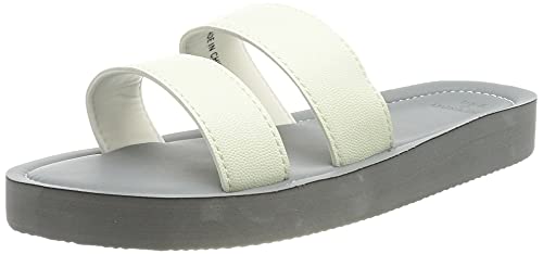 Superdry Damen Premium Slim 2 Strap Slide Slipper, Oyster, Small EU von Superdry