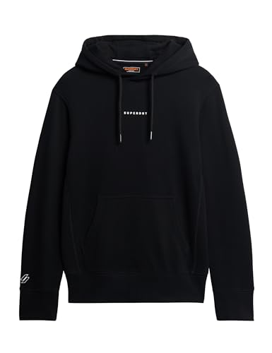 Superdry Herren Code Surplus Logo Hood Sweatshirt, Schwarz, Small von Superdry