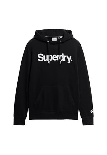 Superdry Herren Core Logo Classic Hood Sweatshirt, schwarz, M von Superdry