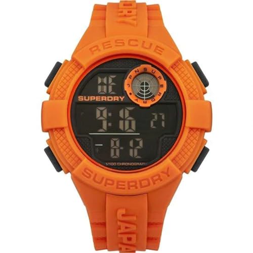 Superdry Herren Digital Quarz Uhr mit Silikon Armband SYG193O von Superdry