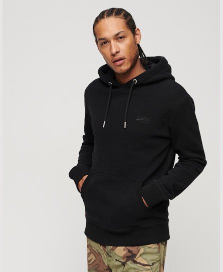 Superdry Men's Essential Hoodie mit Logo Schwarz - Größe: L von Superdry