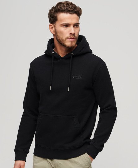 Superdry Herren Essential Hoodie mit Logo Schwarz - Größe: L von Superdry