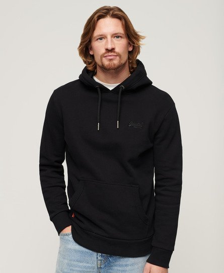 Superdry Herren Essential Hoodie mit Logo Schwarz - Größe: L von Superdry