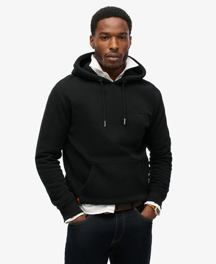 Superdry Men's Essential Hoodie mit Logo Schwarz - Größe: S von Superdry