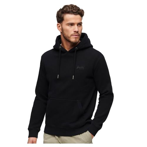 Superdry Herren Essential Hoodie mit Logo Schwarz XL von Superdry