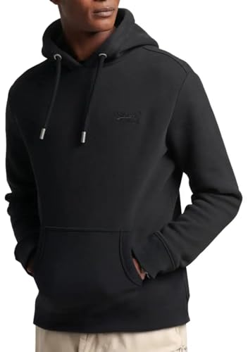 Superdry Herren Essential Logo Hoodie Sweatshirt, Schwarz, M von Superdry