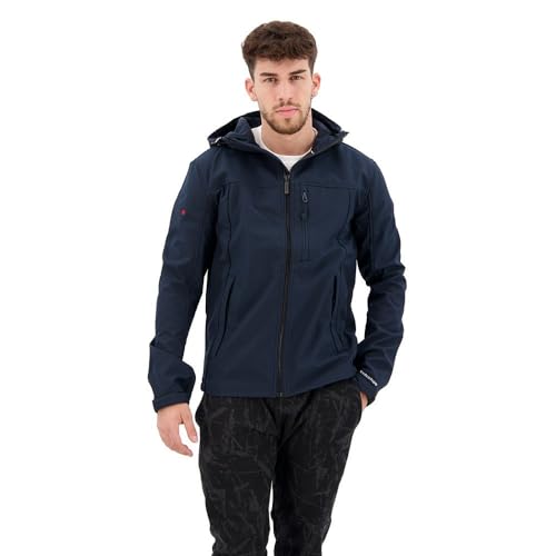 Superdry Herren Hooded Soft Shell Jacket Baby Jacke, Eclipse Navy, M von Superdry