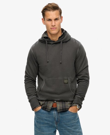 Superdry Herren Hoodie mit Lockerer Passform und Kontrastnaht Schwarz - Größe: L von Superdry