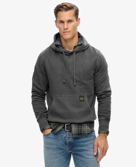 Superdry Herren Hoodie mit Lockerer Passform und Kontrastnaht Schwarz - Größe: M von Superdry