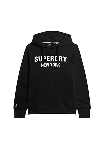 Superdry Herren Luxury Sport Loose Hood Sweatshirt, schwarz, Small von Superdry