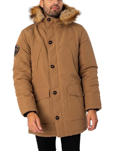 Superdry Herren Parka Jacke, Sandstein Braun, M von Superdry