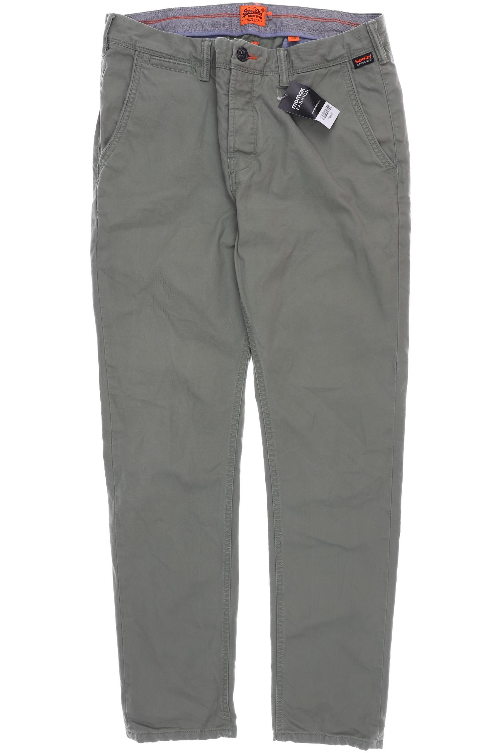 Superdry Herren Stoffhose, grün, Gr. 52 von Superdry